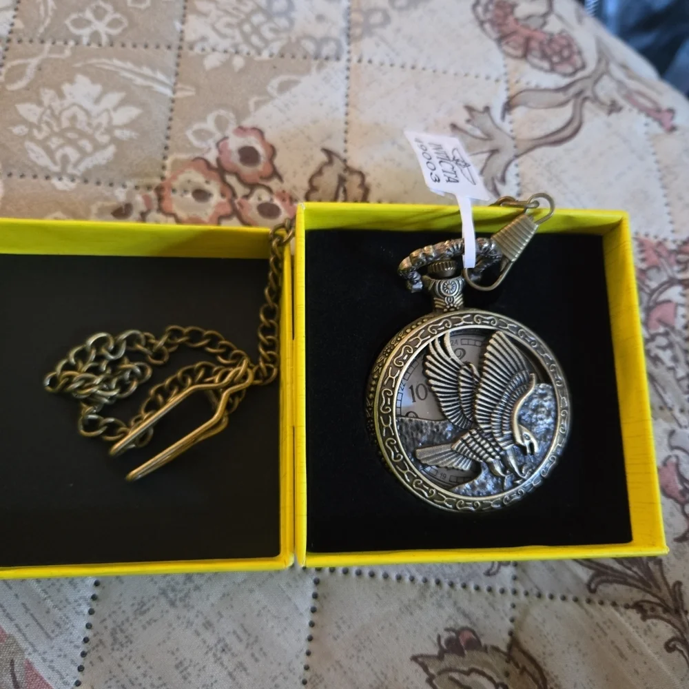 Invicta Vintage Liberty Pocket Watch 47mm‎ Bronze (49003)